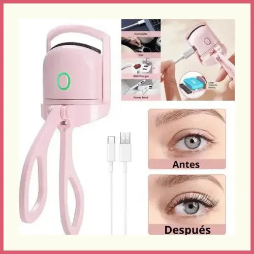 Pack de Pestañas Perfectas al Instante | Pestañas Magnéticas Naturales (+90usos)+Rizador de pestañas Eléctrico