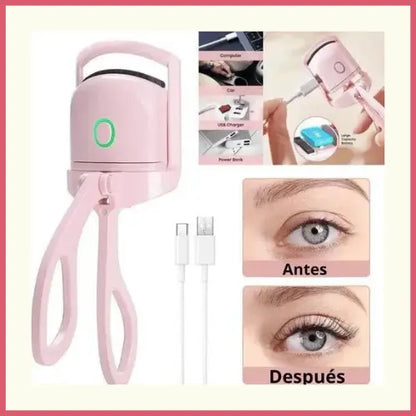 Pack de Pestañas Perfectas al Instante | Pestañas Magnéticas Naturales (+90usos)+Rizador de pestañas Eléctrico