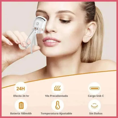 Pack de Pestañas Perfectas al Instante | Pestañas Magnéticas Naturales (+90usos)+Rizador de pestañas Eléctrico