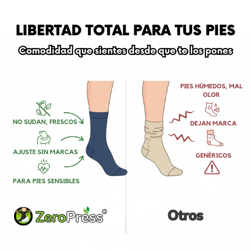 ZeroPress® PACK 12 CALCETINES SIN COSTURAS - ULTRASUAVES - TRANSPIRABLES