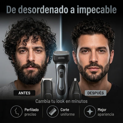 Afeitadora Profesional Shaver (3 en 1) INALÁMBRICA - USB