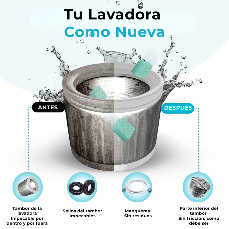 PACK 3x1 PASTILLAS LIMPIEZA PROFUNDA PARA LAVADORAS