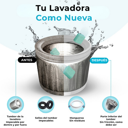 PACK 3x1 PASTILLAS LIMPIEZA PROFUNDA PARA LAVADORAS