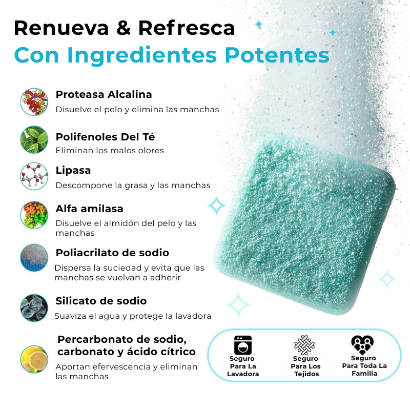 PACK 3x1 PASTILLAS LIMPIEZA PROFUNDA PARA LAVADORAS